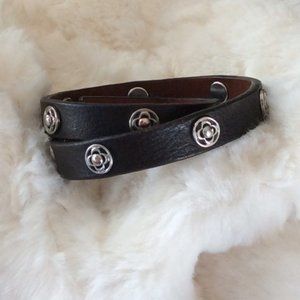 Stella & Dot Leather Wrap Bracelet